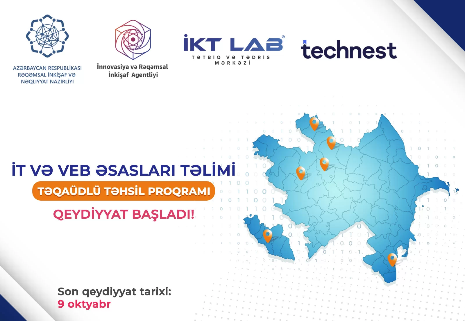 “Technest” Təqaüd Proqramı çərçivəsində yeni tədris ili üzrə təlimlərə qeydiyyat başladı.