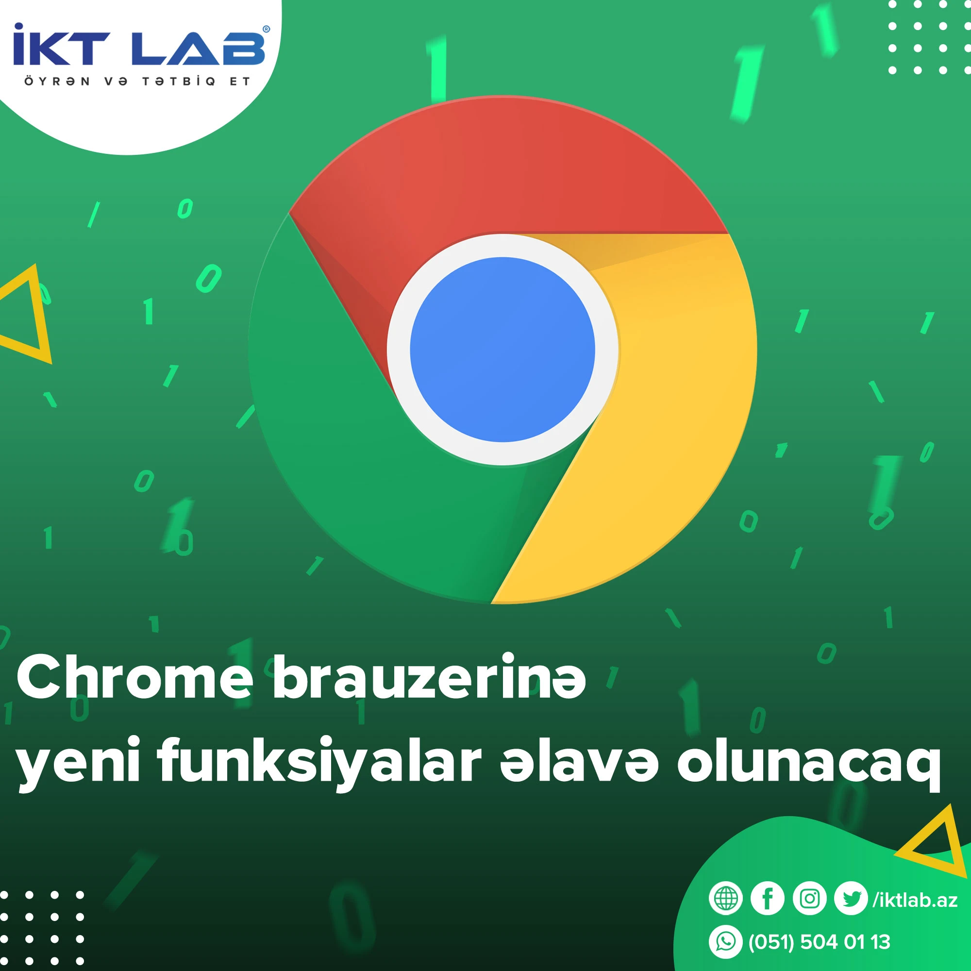 Chrome brauzerinə yeni funksiyalar əlavə olunacaq