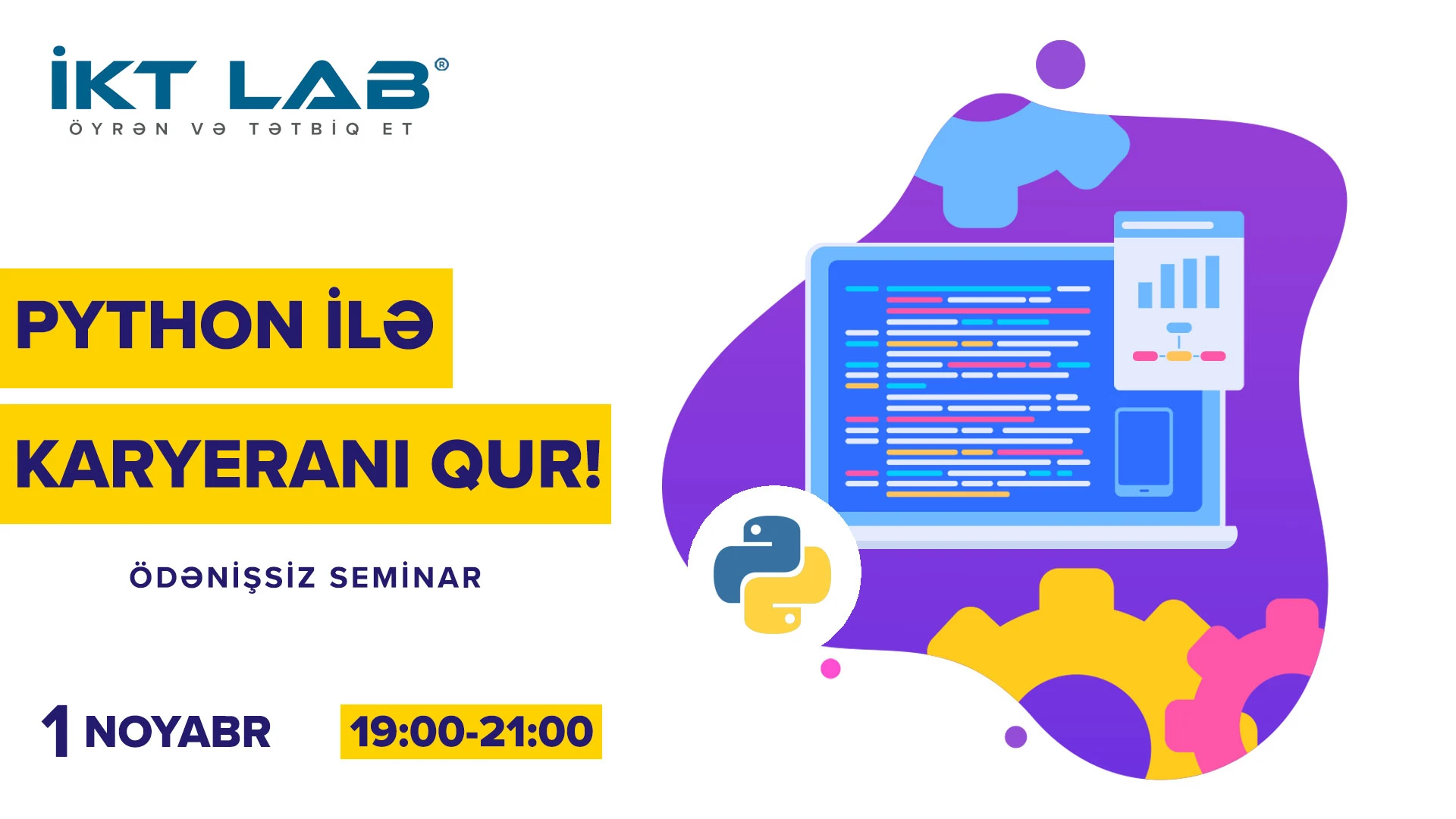 PYTHON İLƏ KARYERANI QUR! - ADLI SEMİNAR KEÇİRİLƏCƏKDİR